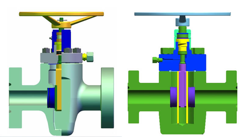 Non rising stem gate valve